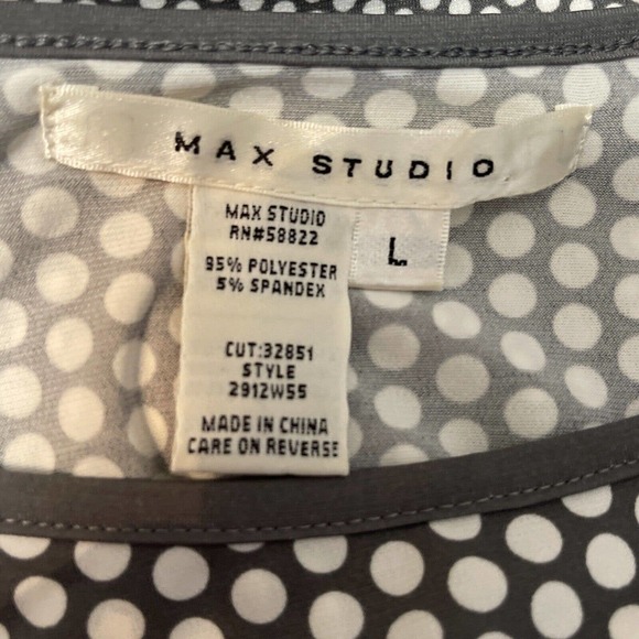 MAX STUDIO Women’s L Polyester Spandex Dress Gray Green - Picture 5 of 5